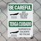 Signmission Hot Surface Sign, 10 in H x 7 in W, Plastic, Hot Surface Do Not Touch Bilingual OS-2PACK-BC-P-710-L-10029 - alternate 8
